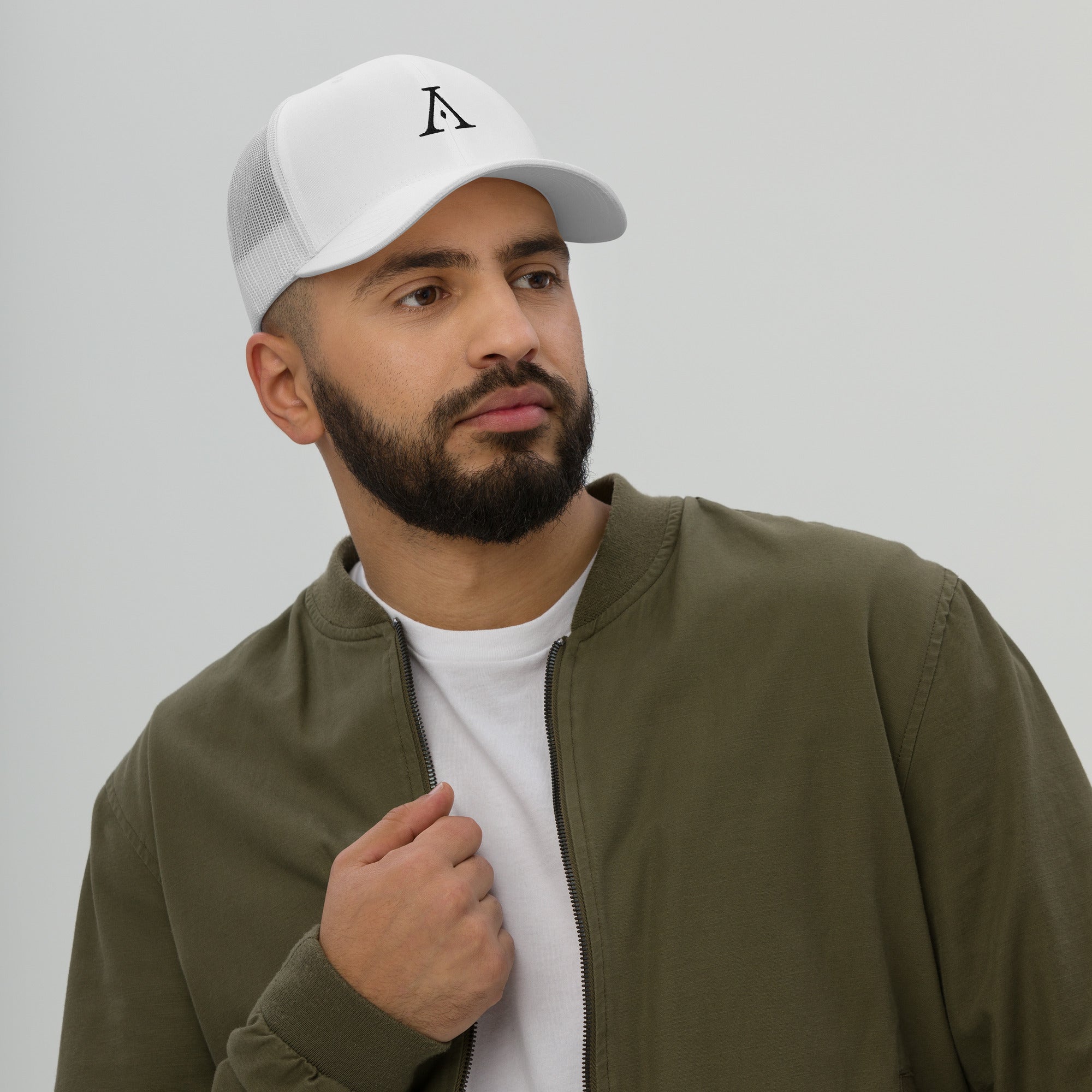 Logo Trucker Cap (Embroidered) - White