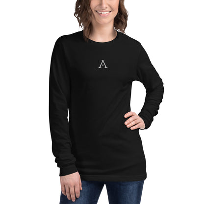 Logo Long Sleeve Tee (Black/ Heather)