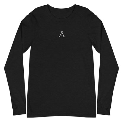 Logo Long Sleeve Tee (Black/ Heather)