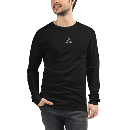 Logo Long Sleeve Tee (Black/ Heather)